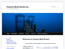 Tablet Screenshot of custombuiltdocks.com